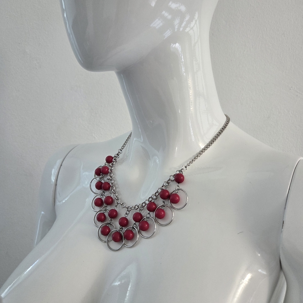 Paparazzi Red Bead Necklace & Earring Set NWT - Picture 12 of 13